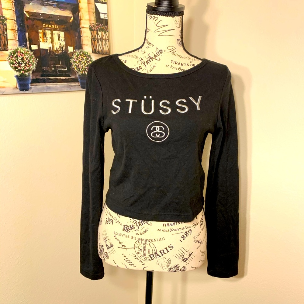 Stüssy cropped sweatshirt top EUC